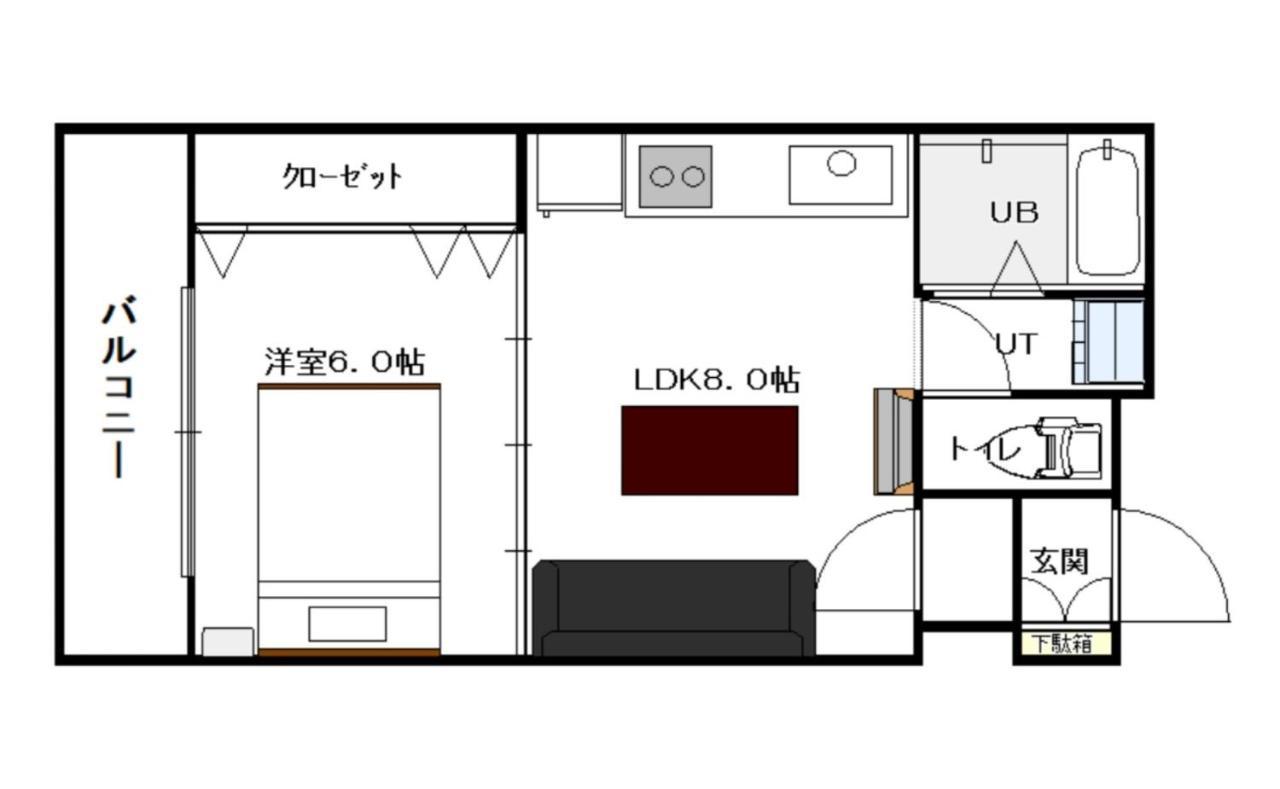 Ferienwohnung サービスアパ―トメントsapporo中島公園1Ldk802 Exterior foto